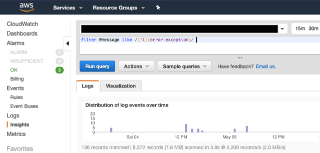 AWS CloudWatch Insights – Luke Scott